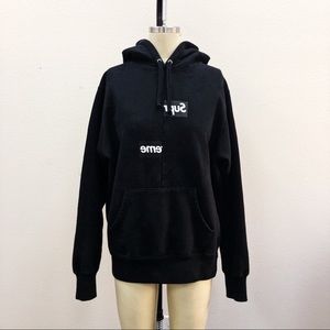 supreme x comme des garçons split box hoodie